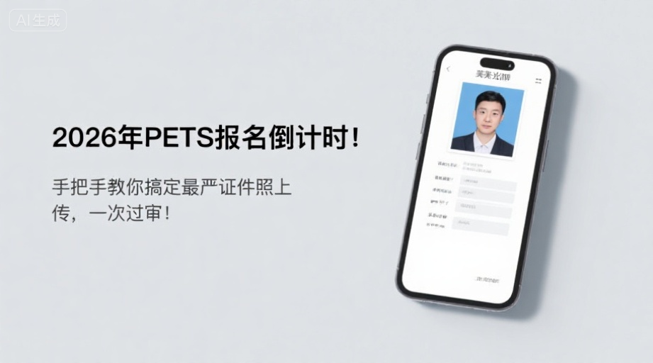 2026年PETS报名倒计时！手把手教你搞定最严证件照上传，一次过审！相关示意图1