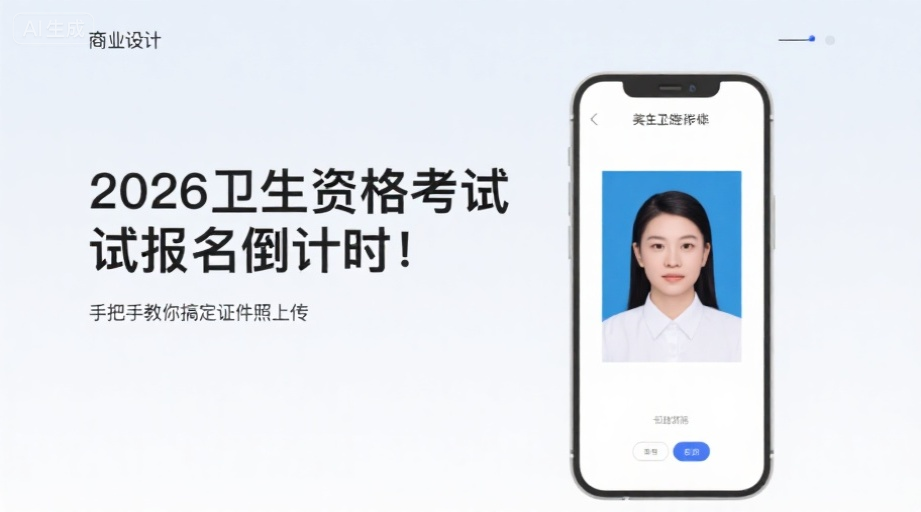 2026卫生资格考试报名倒计时！手把手教你搞定证件照上传相关示意图1