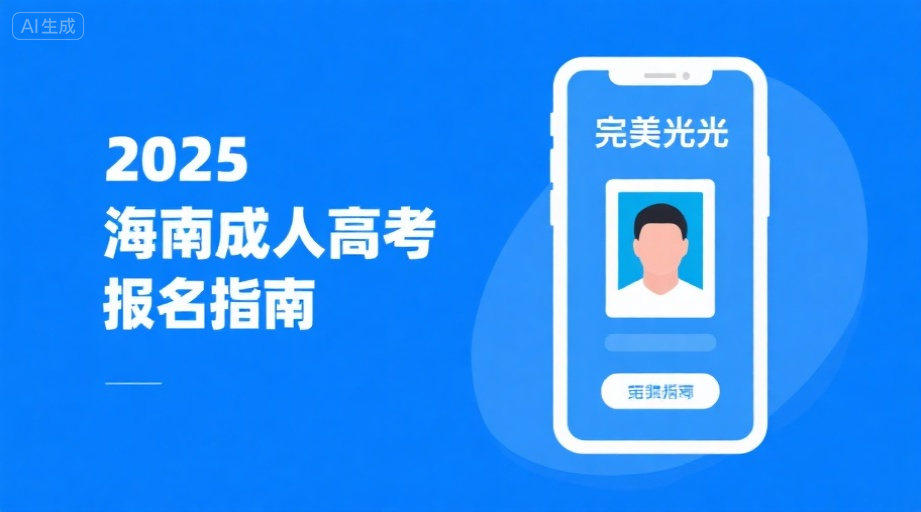 海南成考报名照必过攻略！2026报名流程+照片制作详解相关示意图1