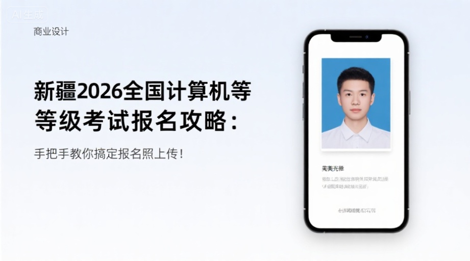 新疆2026全国计算机等级考试报名攻略：手把手教你搞定报名照上传！相关示意图1