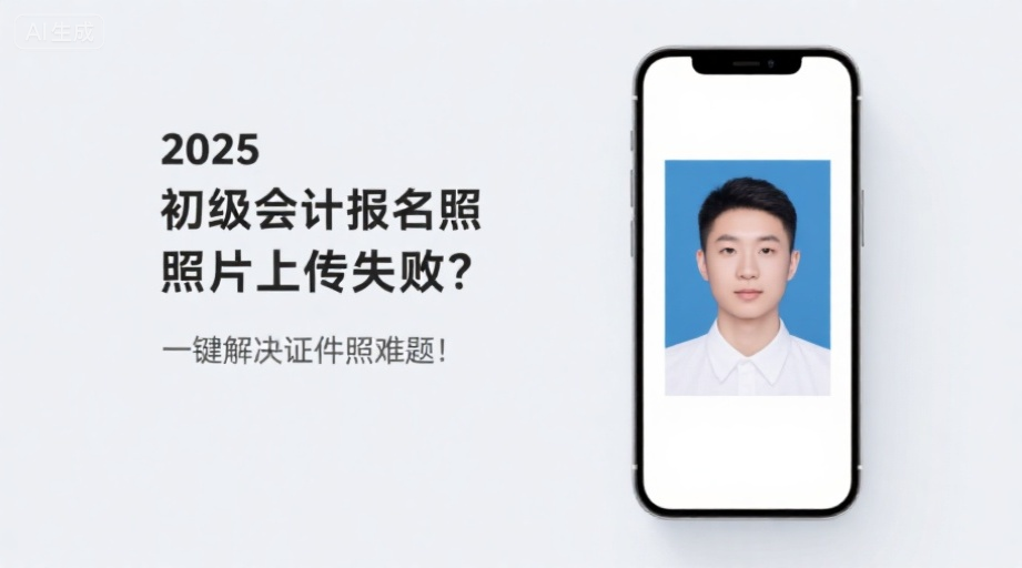 2026初级会计报名照片上传失败？一键解决证件照难题！相关示意图1
