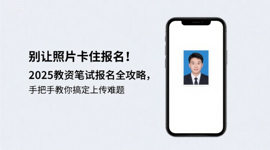 别让照片卡住报名！2026教资笔试报名全攻略，手把手教你搞定上传难题相关示意图1