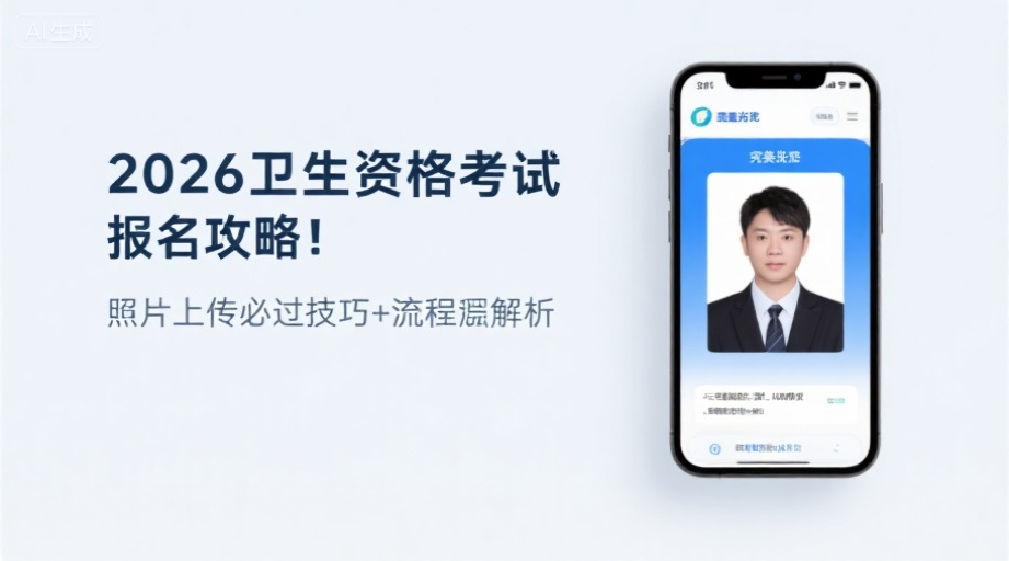 2026卫生资格考试报名攻略：照片上传必过技巧+全流程解析相关示意图1