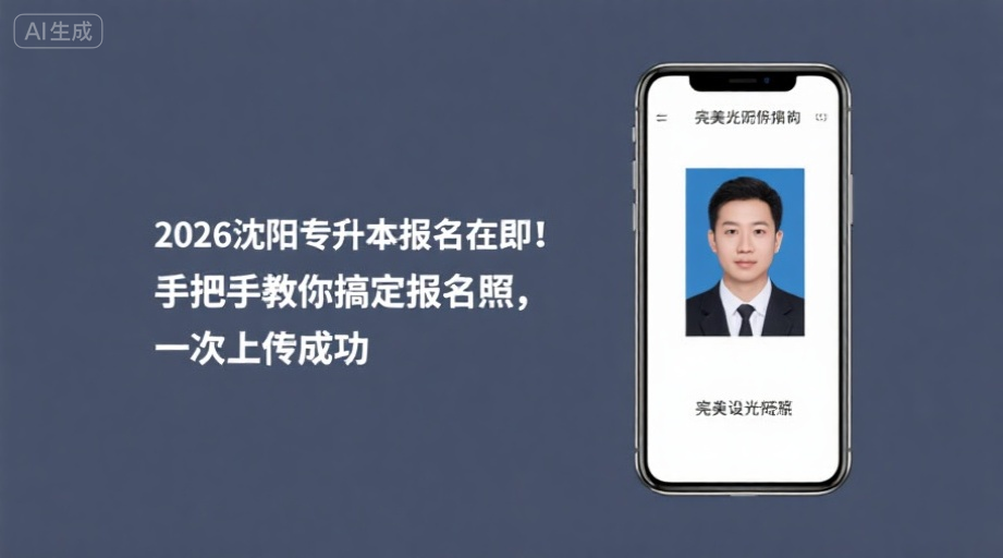 2026沈阳专升本报名在即！手把手教你搞定报名照，一次上传成功相关示意图1