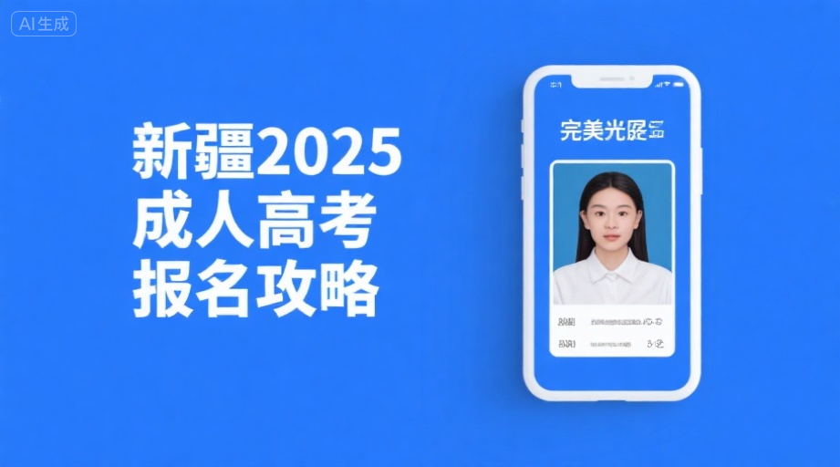 2026新疆成考报名开启！照片上传失败？一键生成合规证件照相关示意图1