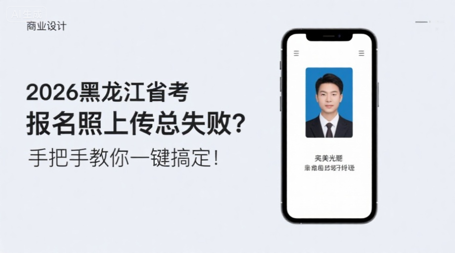2026黑龙江省考报名照上传总失败？手把手教你一键搞定！相关示意图1