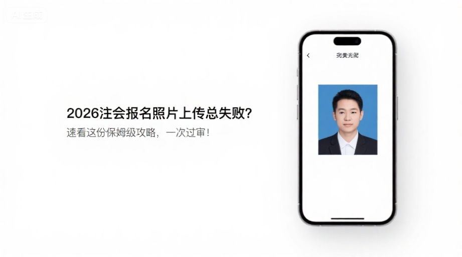 2026注会报名照片上传总失败？速看这份保姆级攻略，一次过审！相关示意图1