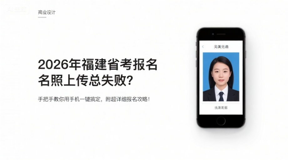 2026年福建省考报名照上传总失败？手把手教你用手机一键搞定，附超详细报名攻略！相关示意图1