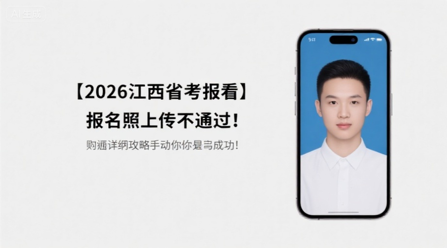 【2026江西省考必看】报名照上传不通过？超详细攻略助你一次成功！相关示意图1