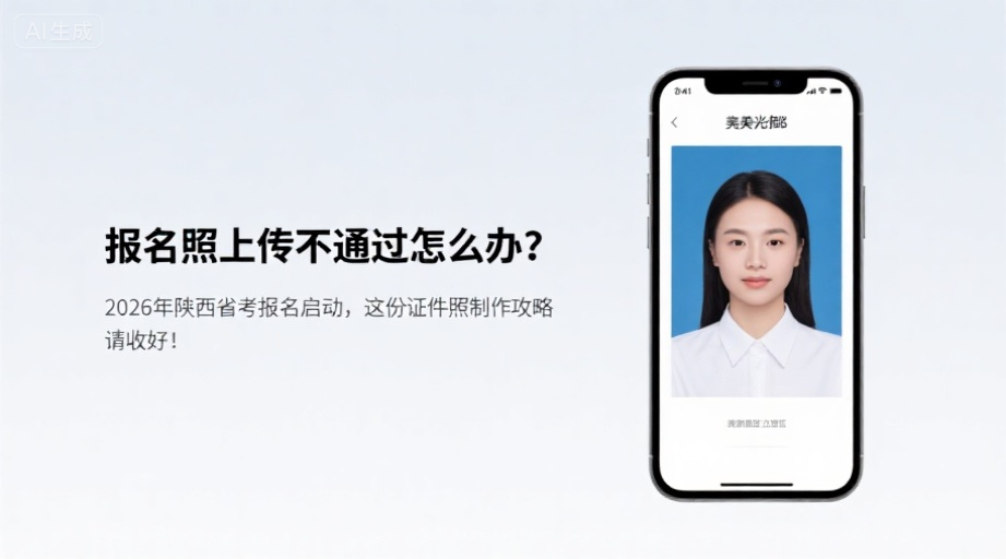 报名照上传不通过怎么办？2026年陕西省考报名启动，这份证件照制作攻略请收好！相关示意图1