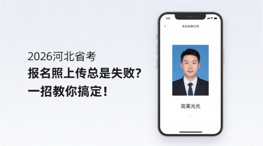 2026河北省考报名照上传总是失败？一招教你搞定！相关示意图1