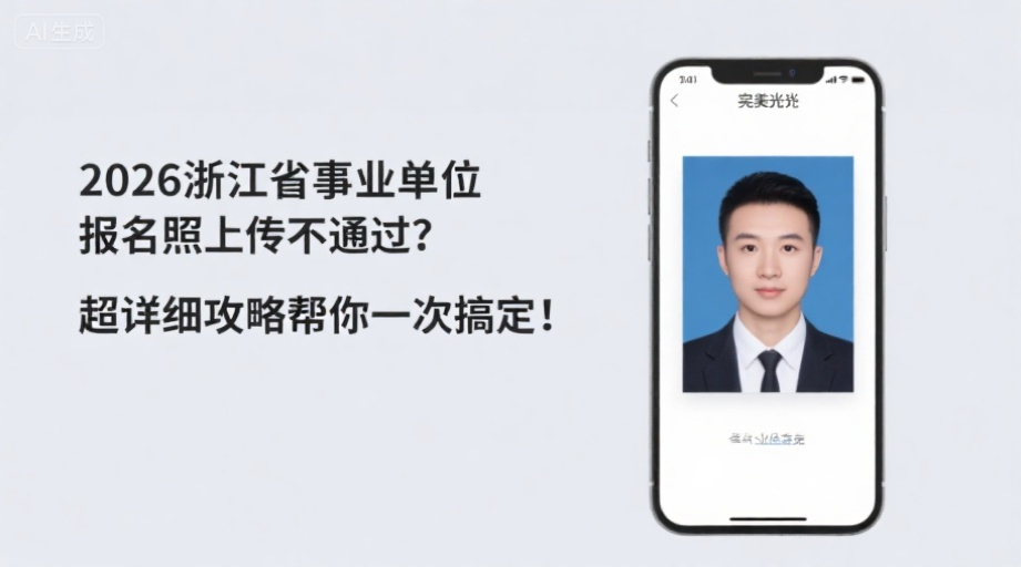 2026浙江省事业单位报名照上传不通过？超详细攻略帮你一次搞定！相关示意图1