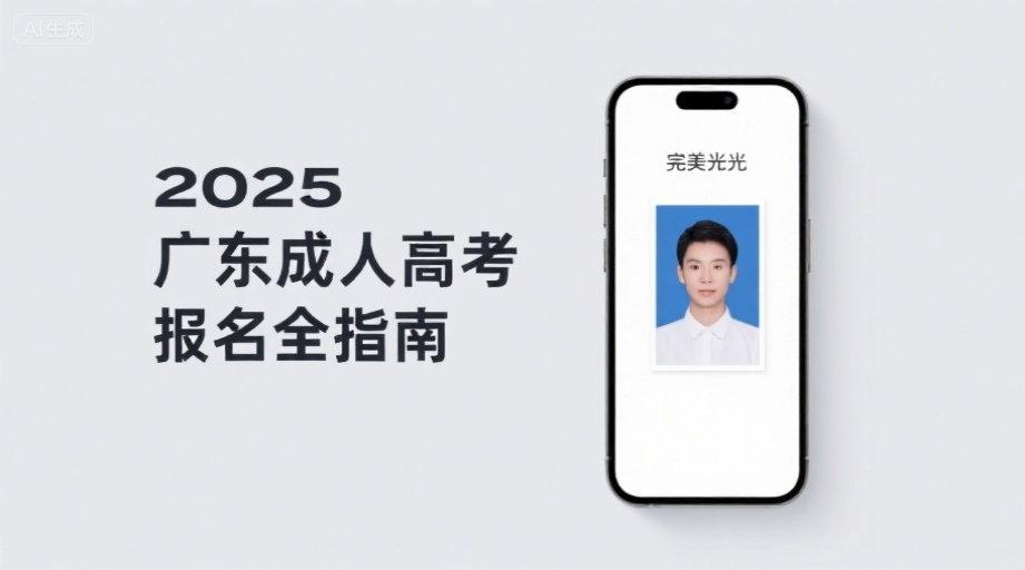 2026广东成考报名照总被拒？3分钟生成合规证件照攻略相关示意图1