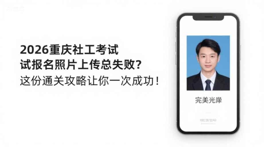 2026重庆社工考试报名照片上传总失败？这份通关攻略让你一次成功！相关示意图1