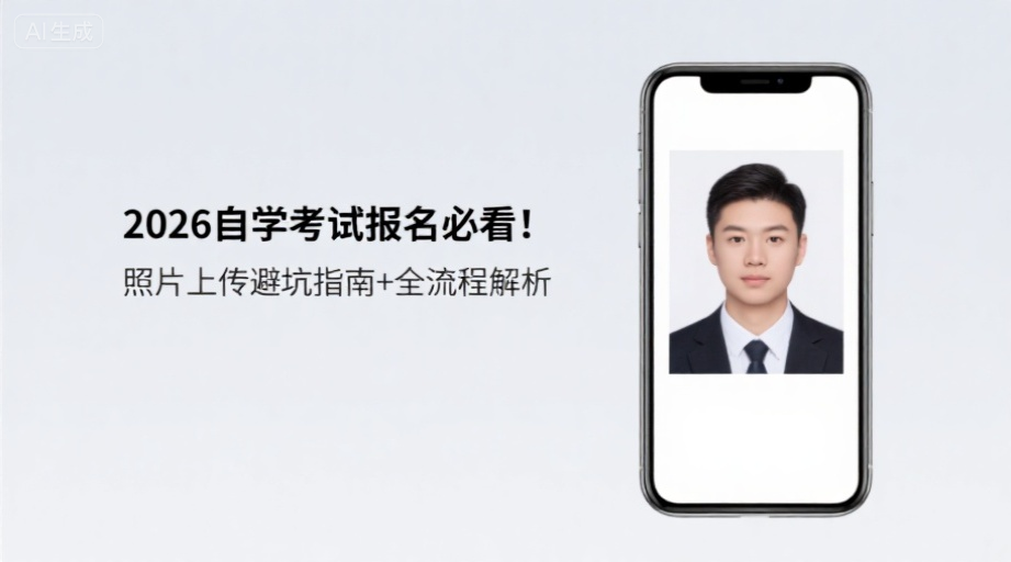 2026自学考试报名必看！照片上传避坑指南+全流程解析相关示意图1