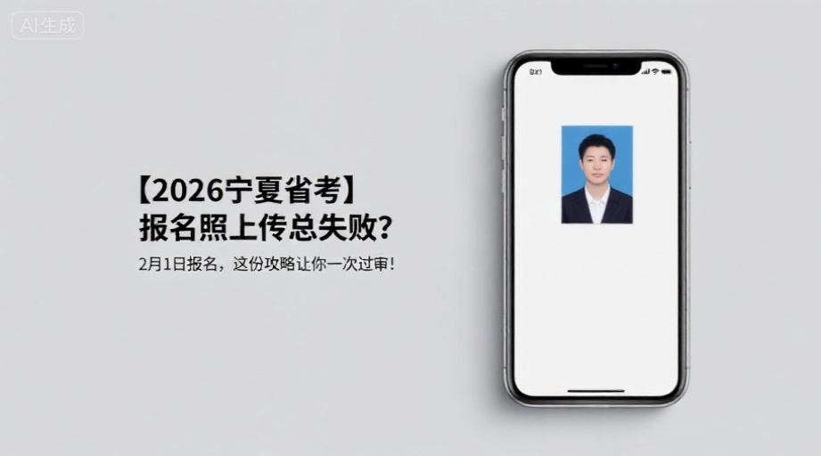 【2026宁夏省考】报名照上传总失败？2月1日报名，这份攻略让你一次过审！相关示意图1