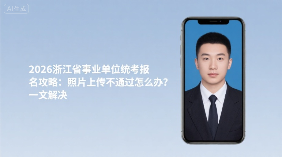 2026浙江省事业单位统考报名攻略：照片上传不通过怎么办？一文解决相关示意图1