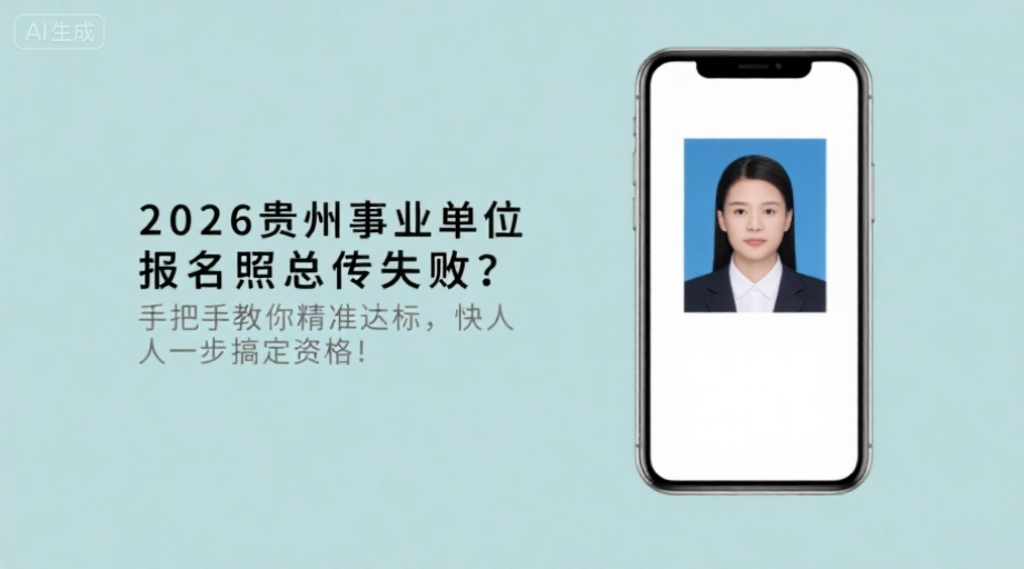2026贵州事业单位报名照总传失败？手把手教你精准达标，快人一步搞定资格！相关示意图1